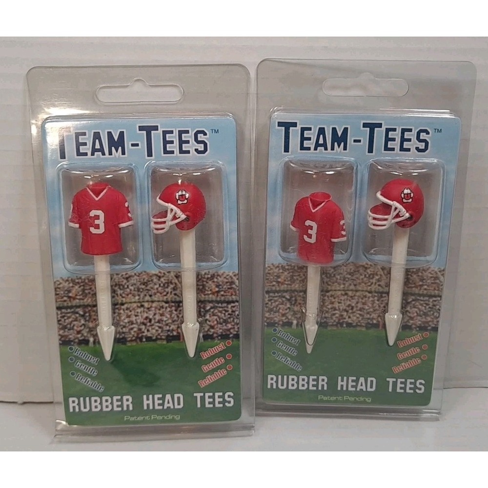 South Dakota Coyotes Golf Tees Golf Pro Rubber Head, 4 Total Golf Tees